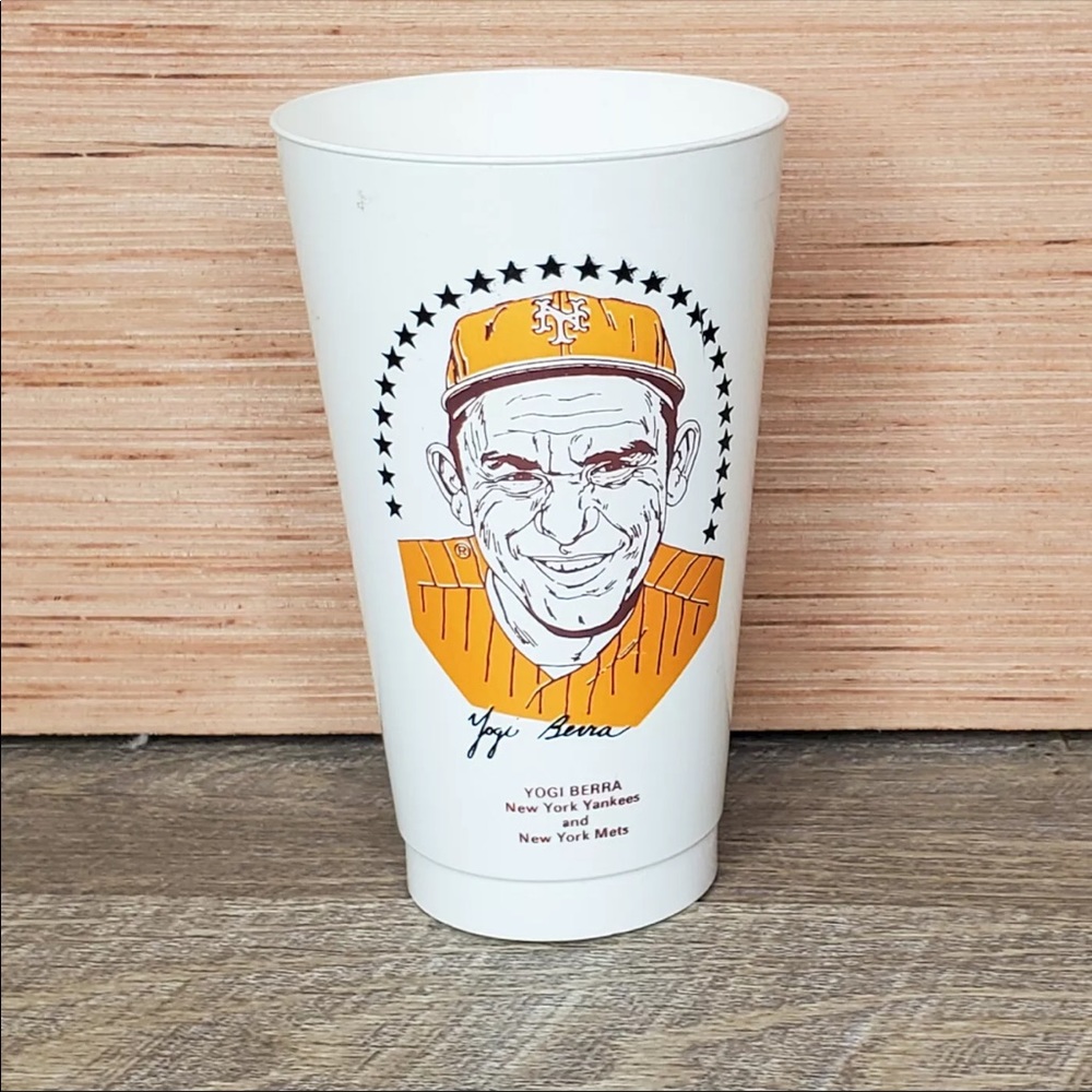 Yogi Berra HOF Collectible Cup 1970s 7Eleven 7-11 Slurpee Vintage NY Yankees